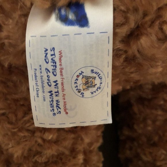 Build-A-Bear  Champ Brown Patch Work - Stitched Teddy Bear Plush BABW Gift - Picture 8 of 10